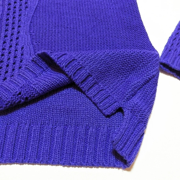 Northern Reflections Purple Knit Scoop Neck Sweater Top Large Woman's - Picture 5 of 7